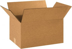 Made in USA - 12" Wide x 16" Long x 8" High Rectangle Heavy Duty Corrugated Box - 2 Walls, Kraft (Color), 100 Lb Capacity - Exact Tooling