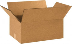 Made in USA - 12" Wide x 16" Long x 6" High Rectangle Heavy Duty Corrugated Box - 2 Walls, Kraft (Color), 100 Lb Capacity - Exact Tooling