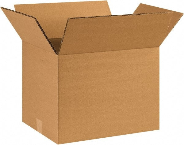 Made in USA - 10" Wide x 16" Long x 10" High Rectangle Heavy Duty Corrugated Box - 2 Walls, Kraft (Color), 100 Lb Capacity - Exact Tooling