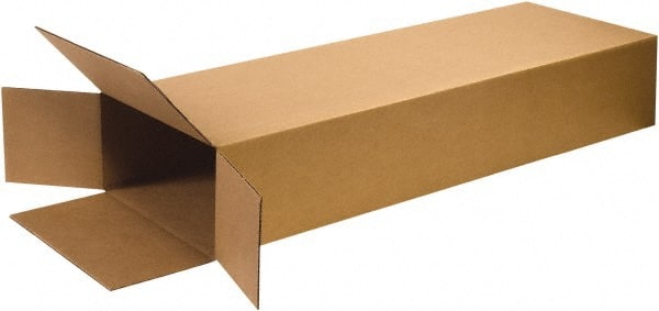 Made in USA - 7" Wide x 18" Long x 52" High Rectangle Corrugated Shipping Box - 1 Wall, Kraft (Color), 95 Lb Capacity - Exact Tooling
