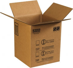 Made in USA - 12-1/2" Wide x 12-1/2" Long x 15-1/8" High Rectangle Corrugated Shipping Box - 2 Walls, Kraft (Color), 100 Lb Capacity - Exact Tooling