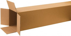 Made in USA - 12" Wide x 12" Long x 60" High Rectangle Corrugated Shipping Box - 1 Wall, Kraft (Color), 65 Lb Capacity - Exact Tooling