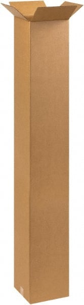 Made in USA - 10" Wide x 10" Long x 60" High Rectangle Corrugated Shipping Box - 1 Wall, Kraft (Color), 65 Lb Capacity - Exact Tooling