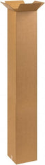 Made in USA - 10" Wide x 10" Long x 60" High Rectangle Corrugated Shipping Box - 1 Wall, Kraft (Color), 65 Lb Capacity - Exact Tooling