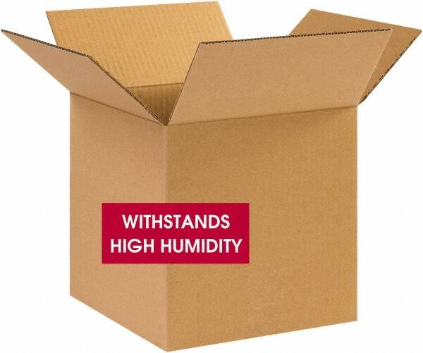 Made in USA - 10" Wide x 10" Long x 10" High Square Corrugated Shipping Box - 1 Wall, Kraft (Color), 80 Lb Capacity - Exact Tooling