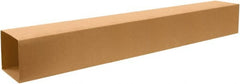 Made in USA - 12-1/2" Wide x 12-1/2" Long x 72" High Rectangle Telescoping Box - 1 Wall, Kraft (Color), 65 Lb Capacity - Exact Tooling
