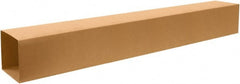Made in USA - 10" Wide x 10" Long x 72" High Rectangle Telescoping Box - 1 Wall, Kraft (Color), 65 Lb Capacity - Exact Tooling