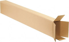 Made in USA - 4" Wide x 8" Long x 52" High Rectangle Corrugated Shipping Box - 1 Wall, Kraft (Color), 65 Lb Capacity - Exact Tooling