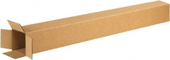 Made in USA - 4" Wide x 4" Long x 74" High Rectangle Corrugated Shipping Box - 1 Wall, Kraft (Color), 65 Lb Capacity - Exact Tooling