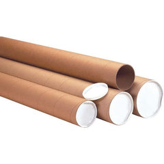 Made in USA - 3" Diam x 72" Long Round Heavy Duty Mailing Tubes - 1 Wall, Kraft (Color) - Exact Tooling