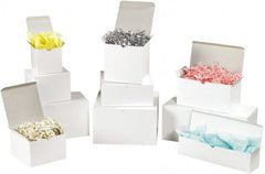 Made in USA - 5" Wide x 6" Long x 1" High Chipboard Box - 1 Wall, White - Exact Tooling