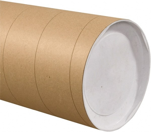 Made in USA - 10" Diam x 36" Long Round Jumbo Mailing Tubes - 1 Wall, Kraft (Color) - Exact Tooling