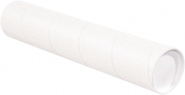 Made in USA - 4" Diam x 42" Long Round White Mailing Tubes - 1 Wall, White - Exact Tooling