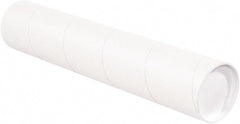 Made in USA - 4" Diam x 42" Long Round White Mailing Tubes - 1 Wall, White - Exact Tooling