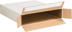 Made in USA - 3" Wide x 12-1/2" Long x 17-1/2" High Rectangle Corrugated Shipping Box - 1 Wall, White, 65 Lb Capacity - Exact Tooling