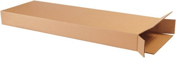 Made in USA - 4" Wide x 14" Long x 42" High Rectangle Corrugated Shipping Box - 1 Wall, Kraft (Color), 65 Lb Capacity - Exact Tooling