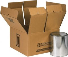 Made in USA - 14-1/4" Wide x 14-1/4" Long x 7-5/8" High Rectangle Corrugated Shipping Box - 2 Walls, Kraft (Color), 120 Lb Capacity - Exact Tooling