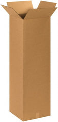 Made in USA - 15" Wide x 15" Long x 48" High Rectangle Corrugated Shipping Box - 1 Wall, Kraft (Color), 65 Lb Capacity - Exact Tooling