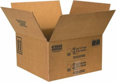 Made in USA - 17" Wide x 17" Long x 9-5/16" High Rectangle Corrugated Shipping Box - 1 Wall, Kraft (Color), 95 Lb Capacity - Exact Tooling