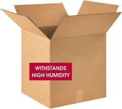 Made in USA - 18" Wide x 18" Long x 18" High Square Corrugated Shipping Box - 1 Wall, Kraft (Color), 120 Lb Capacity - Exact Tooling