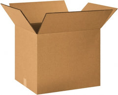 Made in USA - 16" Wide x 20" Long x 16" High Rectangle Heavy Duty Corrugated Box - 2 Walls, Kraft (Color), 100 Lb Capacity - Exact Tooling