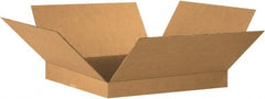 Made in USA - 20" Wide x 20" Long x 2" High Rectangle Corrugated Shipping Box - 1 Wall, Kraft (Color), 65 Lb Capacity - Exact Tooling