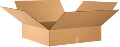 Made in USA - 24" Wide x 24" Long x 6" High Rectangle Corrugated Shipping Box - 1 Wall, Kraft (Color), 65 Lb Capacity - Exact Tooling