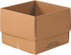 Made in USA - 24" Wide x 24" Long x 18" High Rectangle Moving Boxes - 1 Wall, Kraft (Color), 65 Lb Capacity - Exact Tooling