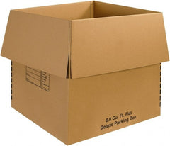 Made in USA - 24" Wide x 24" Long x 24" High Square Moving Boxes - 1 Wall, Kraft (Color), 65 Lb Capacity - Exact Tooling