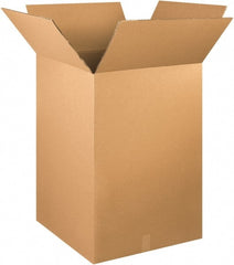 Made in USA - 24" Wide x 24" Long x 36" High Rectangle Heavy Duty Corrugated Box - 2 Walls, Kraft (Color), 100 Lb Capacity - Exact Tooling