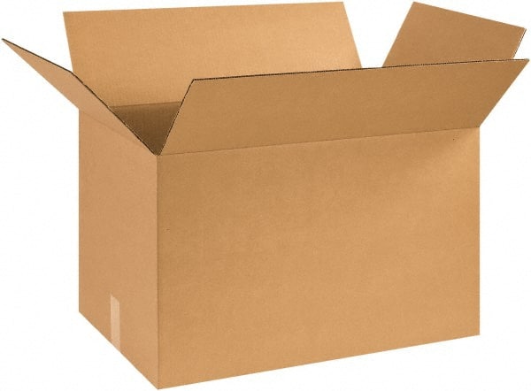 Made in USA - 16" Wide x 25" Long x 16" High Rectangle Corrugated Shipping Box - 1 Wall, Kraft (Color), 65 Lb Capacity - Exact Tooling