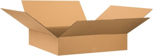 Made in USA - 28" Wide x 28" Long x 6" High Rectangle Corrugated Shipping Box - 1 Wall, Kraft (Color), 65 Lb Capacity - Exact Tooling