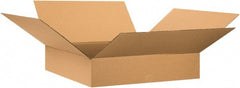 Made in USA - 28" Wide x 28" Long x 6" High Rectangle Corrugated Shipping Box - 1 Wall, Kraft (Color), 65 Lb Capacity - Exact Tooling