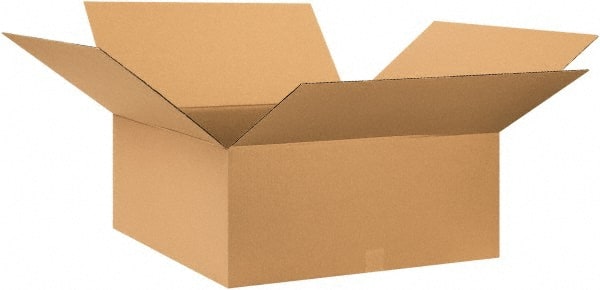 Made in USA - 28" Wide x 28" Long x 10" High Rectangle Corrugated Shipping Box - 1 Wall, Kraft (Color), 65 Lb Capacity - Exact Tooling