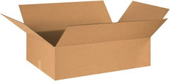 Made in USA - 18" Wide x 32" Long x 8" High Rectangle Corrugated Shipping Box - 1 Wall, Kraft (Color), 65 Lb Capacity - Exact Tooling