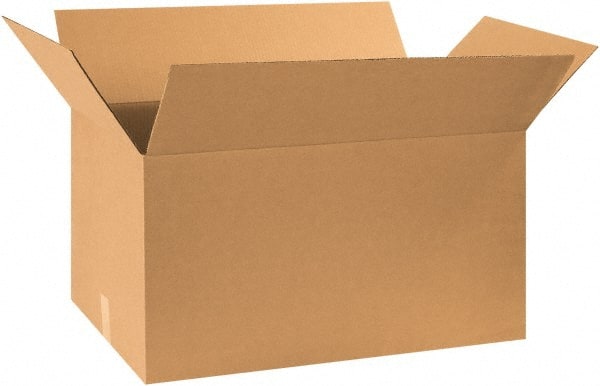 Made in USA - 18" Wide x 30" Long x 16" High Rectangle Corrugated Shipping Box - 1 Wall, Kraft (Color), 65 Lb Capacity - Exact Tooling
