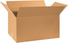 Made in USA - 17" Wide x 30" Long x 16" High Rectangle Corrugated Shipping Box - 1 Wall, Kraft (Color), 65 Lb Capacity - Exact Tooling