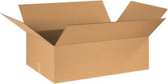 Made in USA - 24" Wide x 30" Long x 10" High Rectangle Corrugated Shipping Box - 1 Wall, Kraft (Color), 65 Lb Capacity - Exact Tooling
