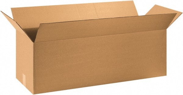 Made in USA - 14" Wide x 40" Long x 14" High Rectangle Corrugated Shipping Box - 1 Wall, Kraft (Color), 65 Lb Capacity - Exact Tooling