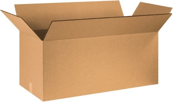 Made in USA - 20" Wide x 40" Long x 20" High Rectangle Heavy Duty Corrugated Box - 2 Walls, Kraft (Color), 100 Lb Capacity - Exact Tooling