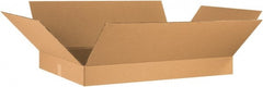 Made in USA - 24" Wide x 36" Long x 4" High Rectangle Corrugated Shipping Box - 1 Wall, Kraft (Color), 65 Lb Capacity - Exact Tooling