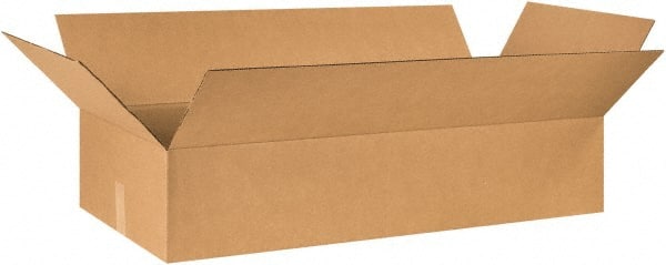 Made in USA - 24" Wide x 48" Long x 8" High Rectangle Corrugated Shipping Box - 1 Wall, Kraft (Color), 65 Lb Capacity - Exact Tooling
