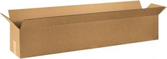 Made in USA - 10" Wide x 48" Long x 10" High Rectangle Corrugated Shipping Box - 1 Wall, Kraft (Color), 65 Lb Capacity - Exact Tooling