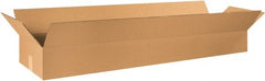 Made in USA - 12" Wide x 48" Long x 6" High Rectangle Corrugated Shipping Box - 1 Wall, Kraft (Color), 65 Lb Capacity - Exact Tooling