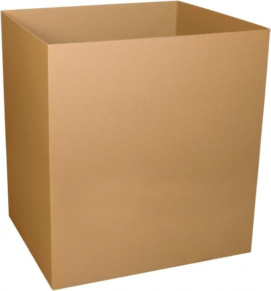 Made in USA - 40" Wide x 48" Long x 48" High Rectangle Corrugated Shipping Box - 1 Wall, Kraft (Color), 65 Lb Capacity - Exact Tooling