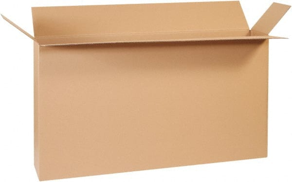 Made in USA - 8" Wide x 54" Long x 28" High Rectangle Corrugated Shipping Box - 1 Wall, Kraft (Color), 95 Lb Capacity - Exact Tooling