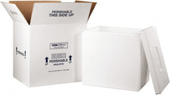 Made in USA - 14" Wide x 18" Long x 19" High Rectangle Insulated Box - 1 Wall, White - Exact Tooling
