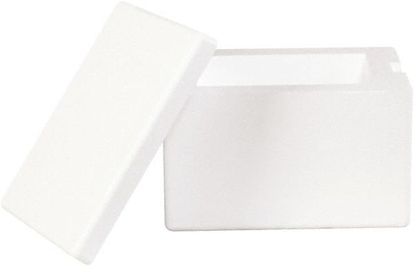 Made in USA - 6" Wide x 8" Long x 4-1/8" High Rectangle Insulated Box - White - Exact Tooling