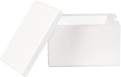 Made in USA - 6" Wide x 8" Long x 4-1/8" High Rectangle Insulated Box - White - Exact Tooling