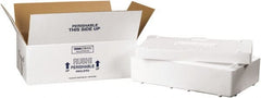 Made in USA - 11-1/2" Wide x 19-1/2" Long x 4-1/8" High Rectangle Insulated Box - 1 Wall, White - Exact Tooling